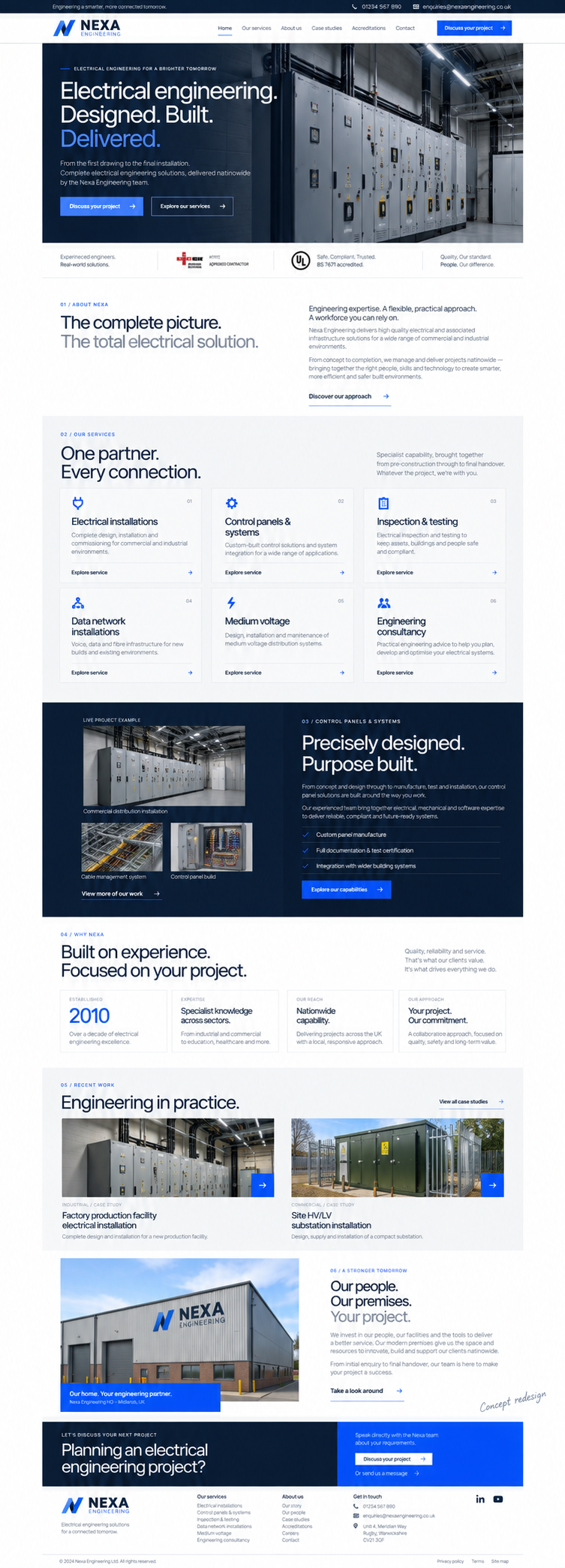 Nexa Engineering speculative homepage concept by Kingdom of Web