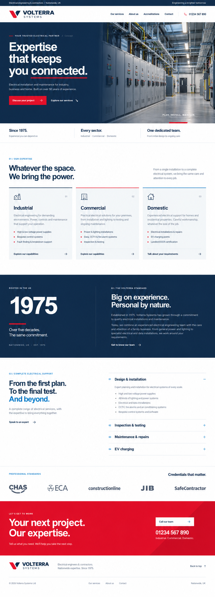 Volterra Systems speculative homepage concept by Kingdom of Web