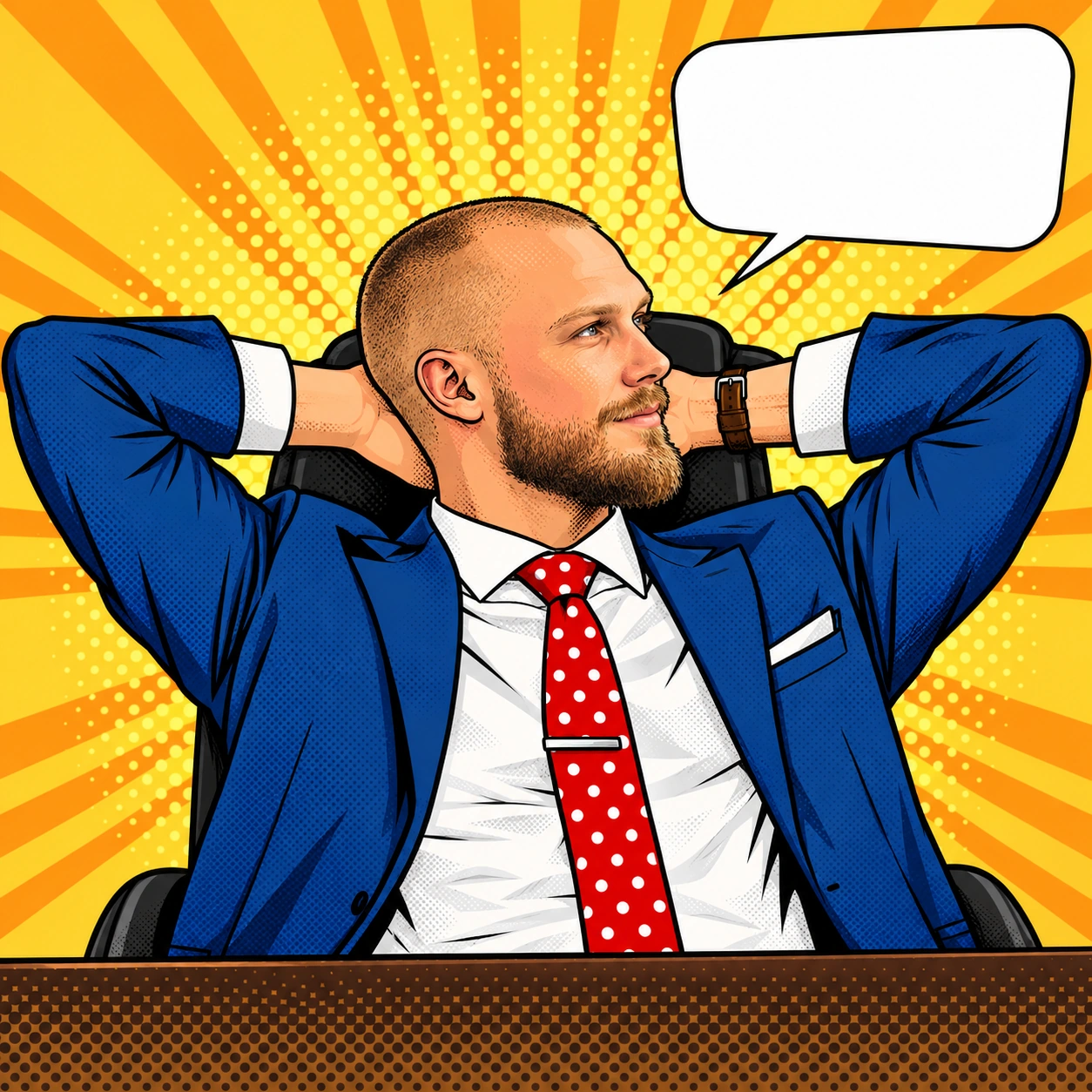 Comic portrait of Brandon, founder of Kingdom of Web.