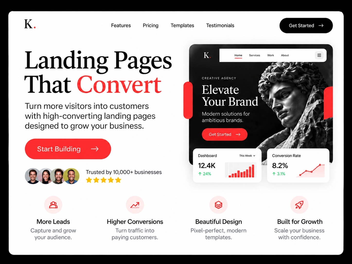 Landing Pages illustrative design direction