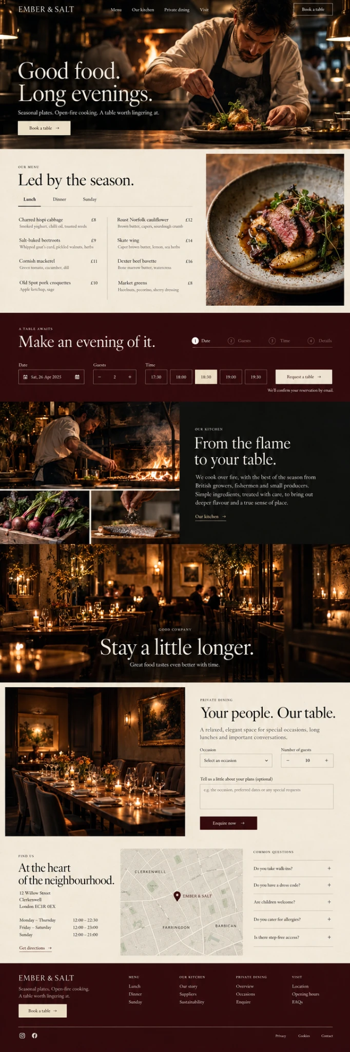 Ember & Salt website preview