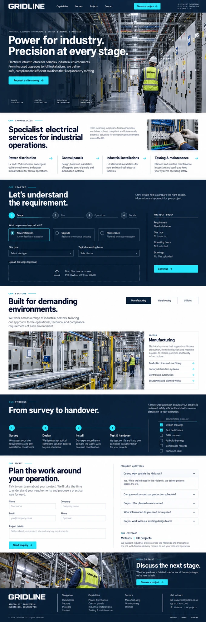 Gridline website preview