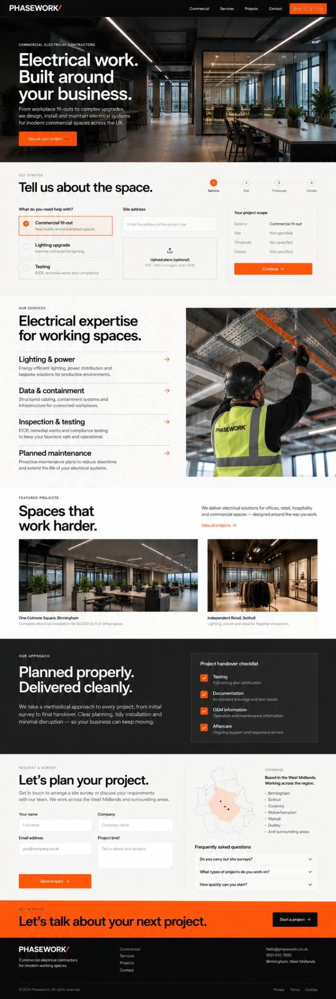 Phasework website preview