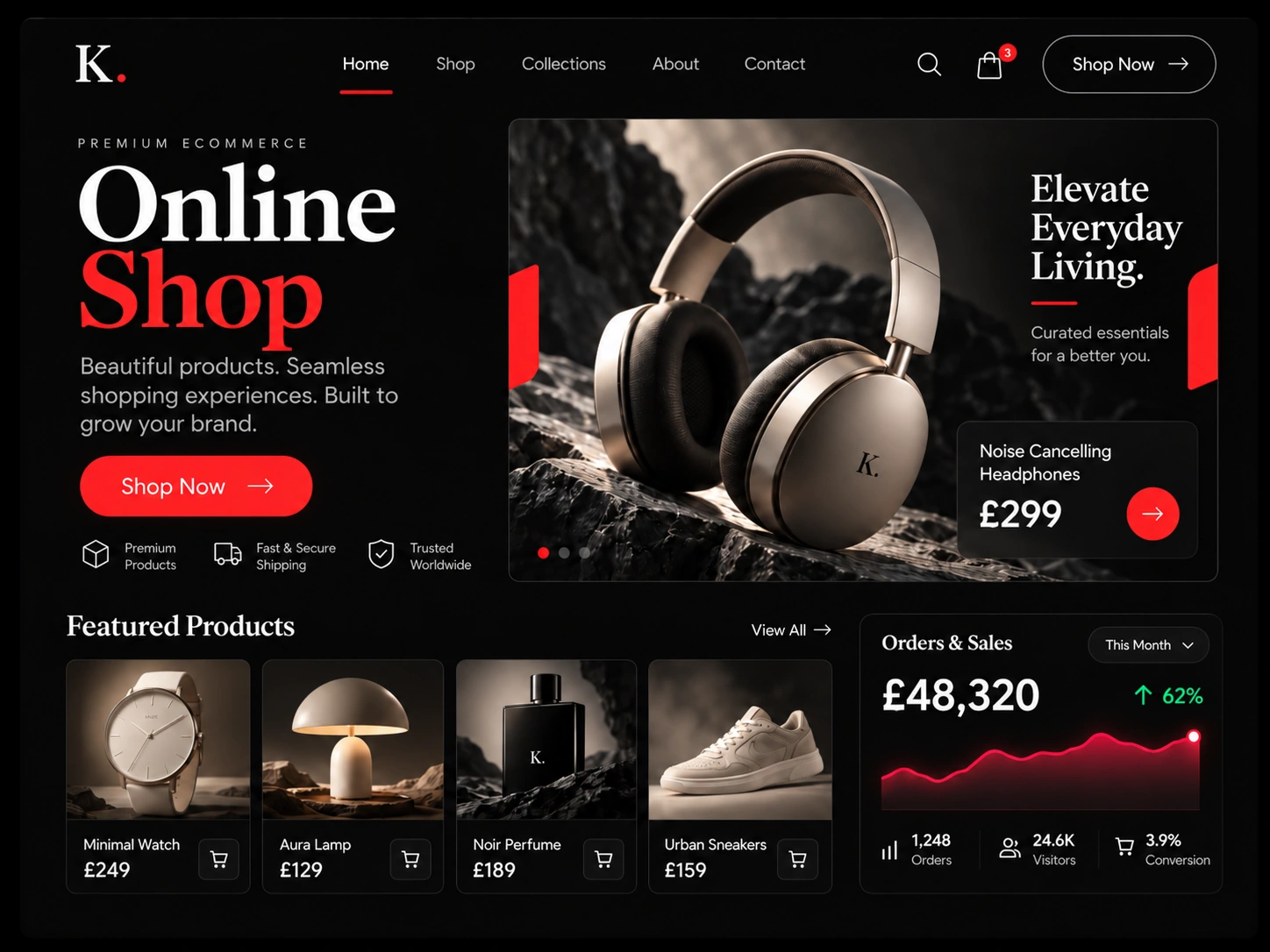 Online Shops illustrative design direction
