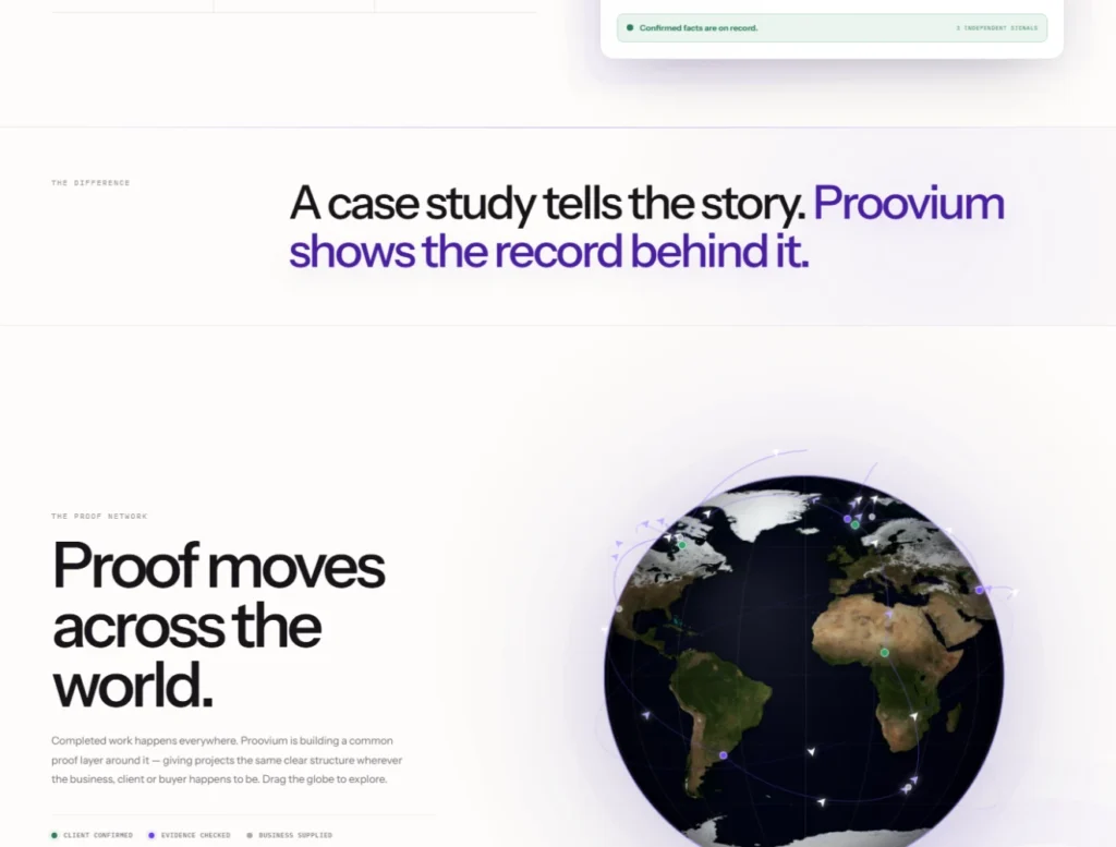 Proovium interface detail