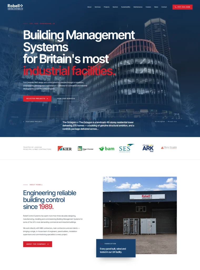 Robell Control Systems website project